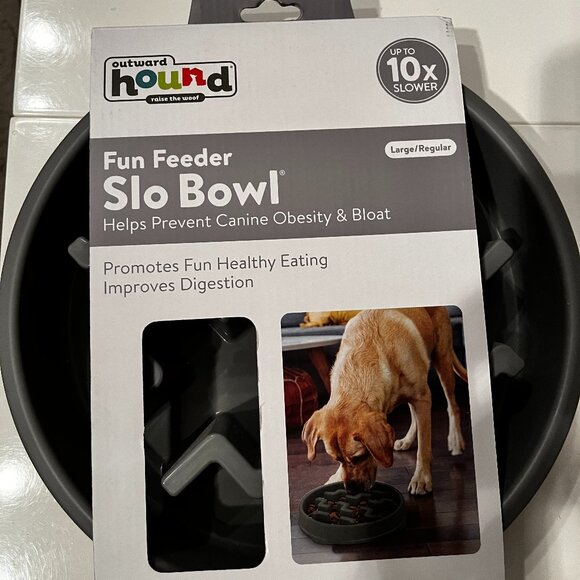 Fun Feeder Slo Bowl - Prevents Canine Obesity & Bloat (large/new) (dog bowl) - Picture 2 of 12